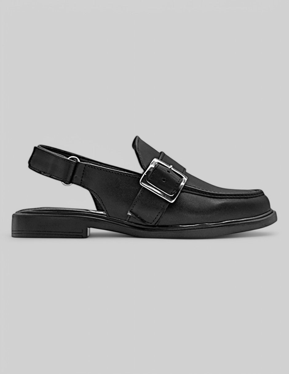 Sandalias de piso Classy en Piel vegana – Negro
