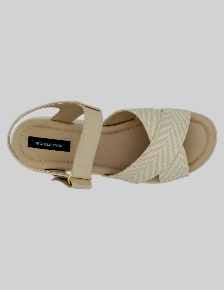 Sandalias con plataforma Hand Made en Piel - Beige