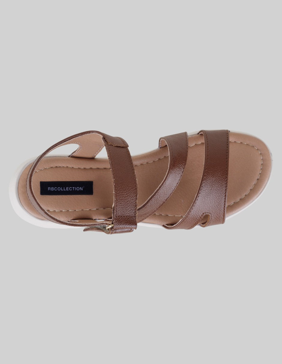Sandalias con plataforma Hand made en Piel – Café