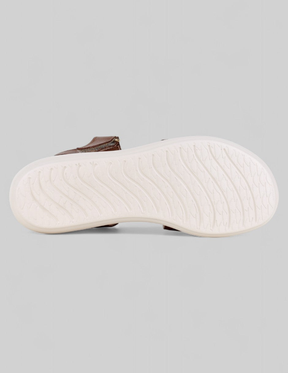 Sandalias con plataforma Hand made en Piel – Café