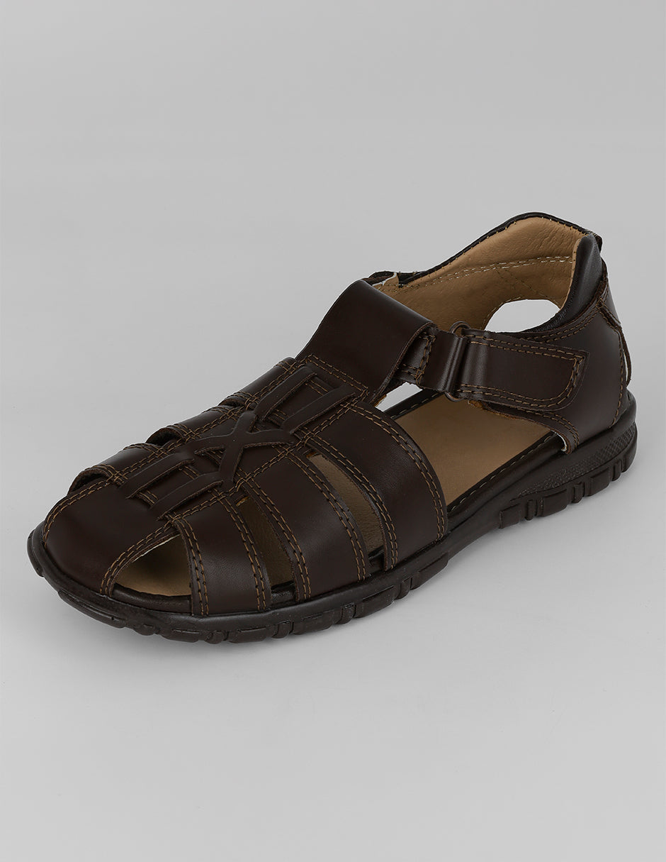 Sandalias casuales Hand Made en Piel – Café