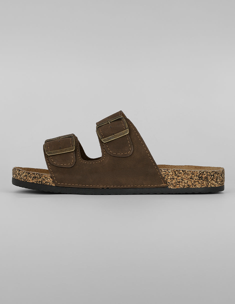Sandalias casuales Exterior Piel vegana Color Café Para Hombre De RBCOLLECTION
