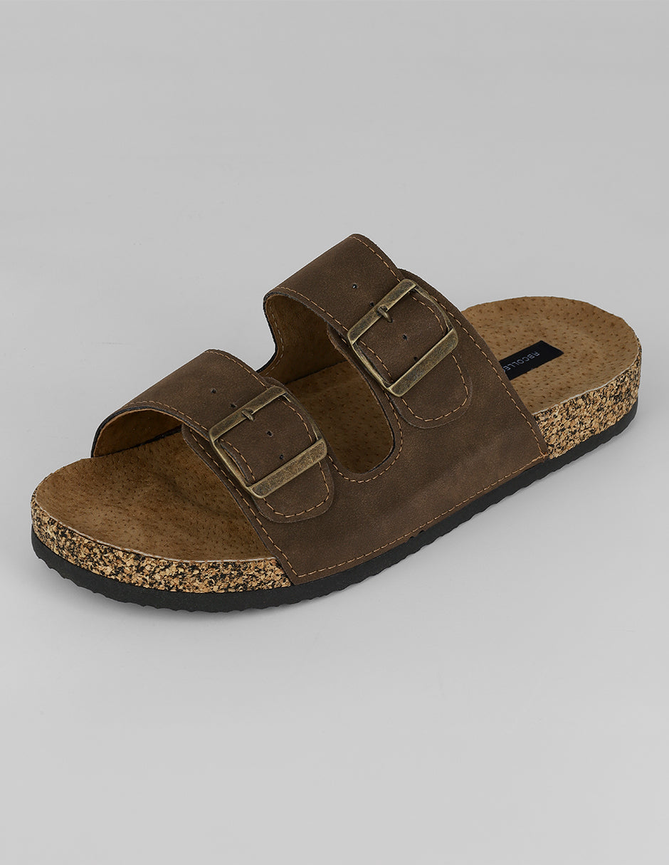 Sandalias casuales Trail en Piel vegana – Café