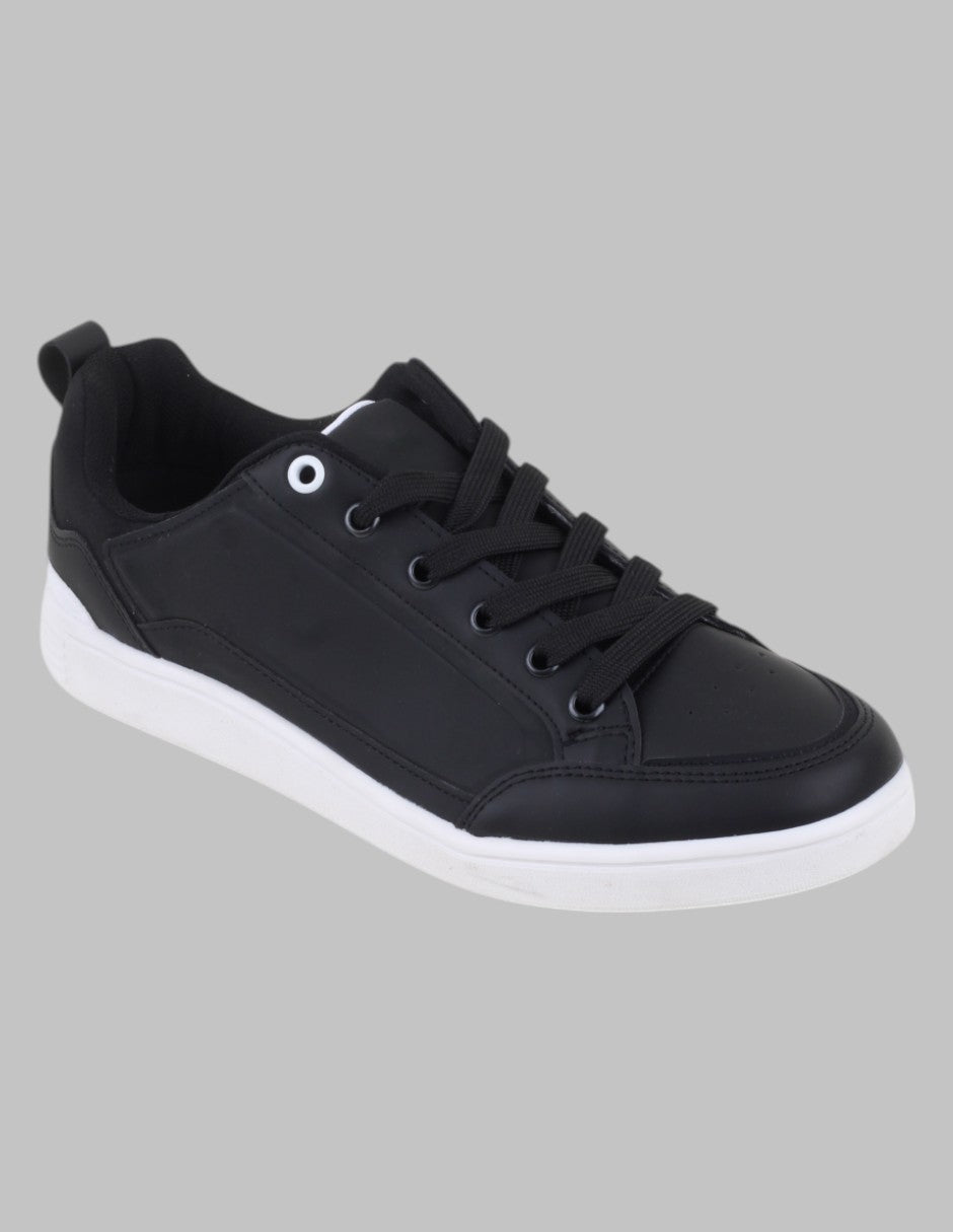 Tenis con cordones Urban en Sintético – Negro