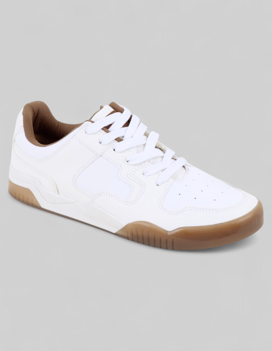Tenis con cordones Urban en Sintético– Blanco