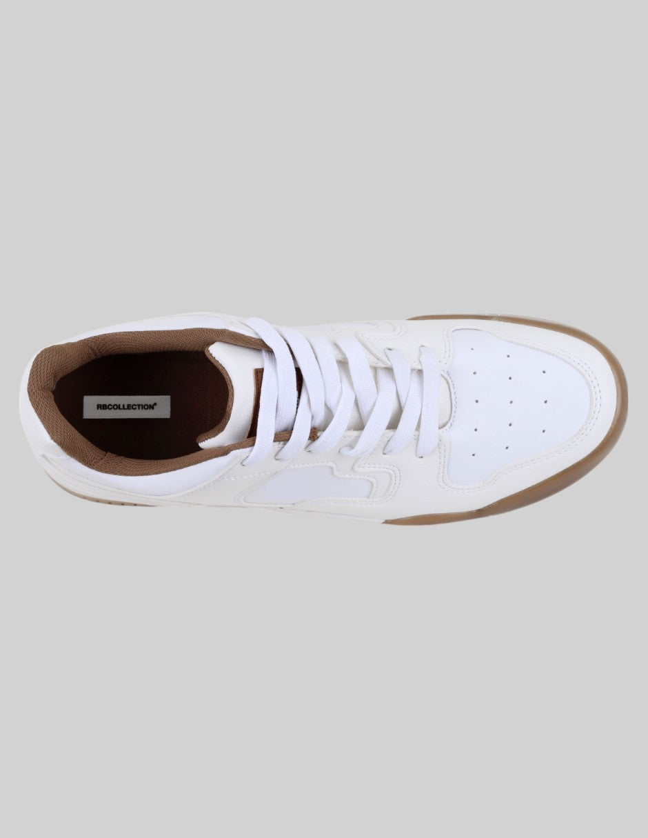 Tenis con cordones Urban en Sintético– Blanco
