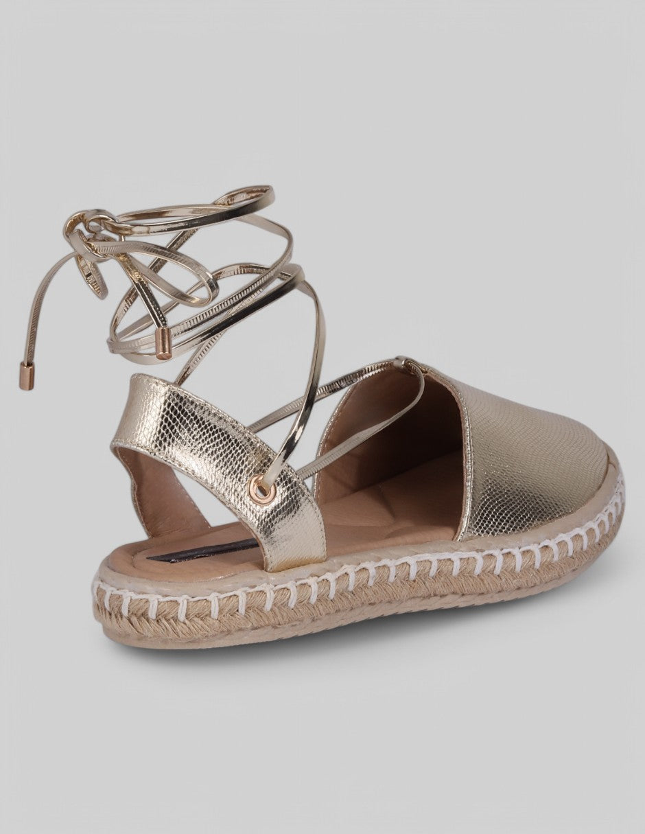 Alpargatas Daily en Piel vegana – Dorado