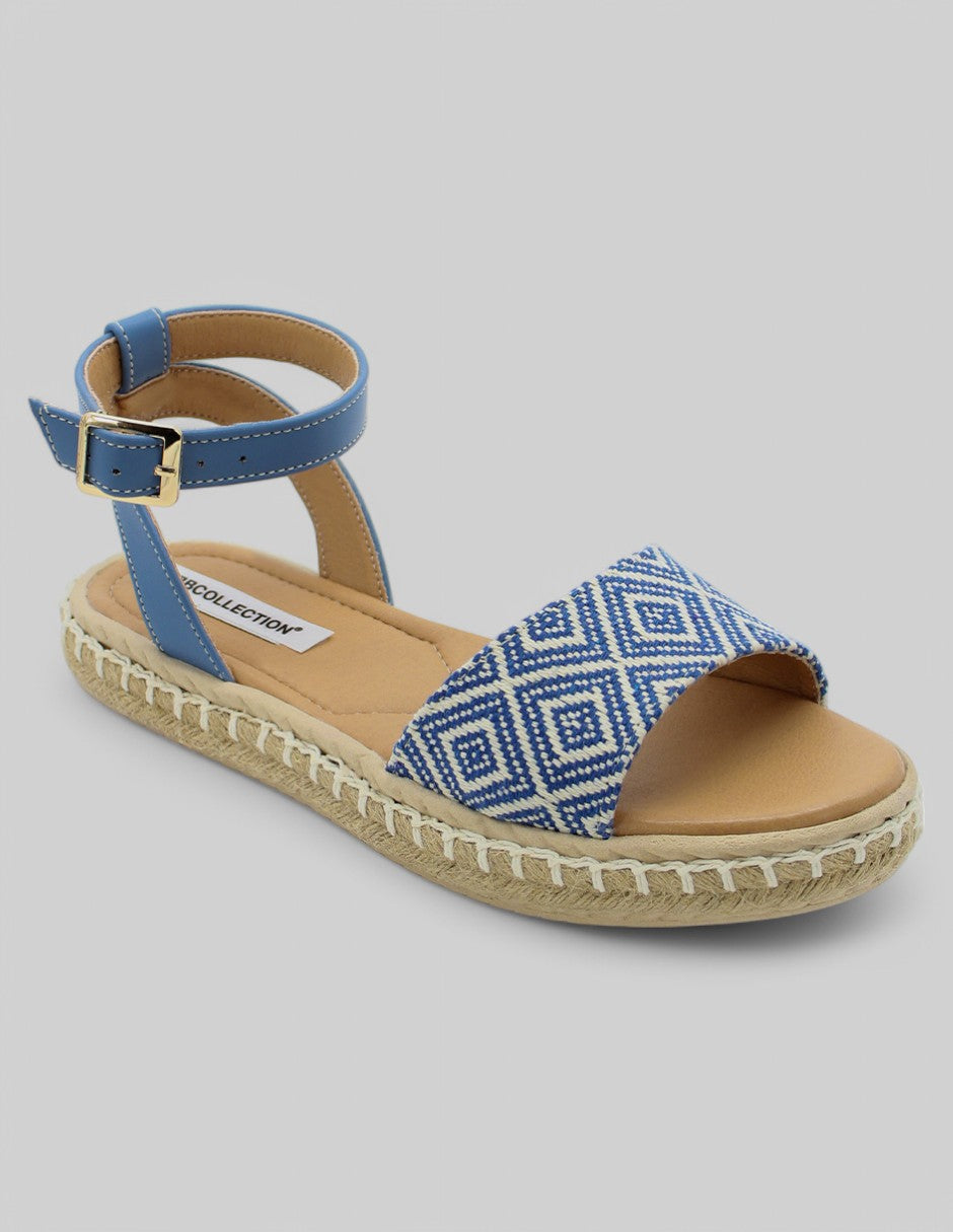 Sandalias de piso Exterior Textil Color Azul Para Mujer De RBCOLLECTION