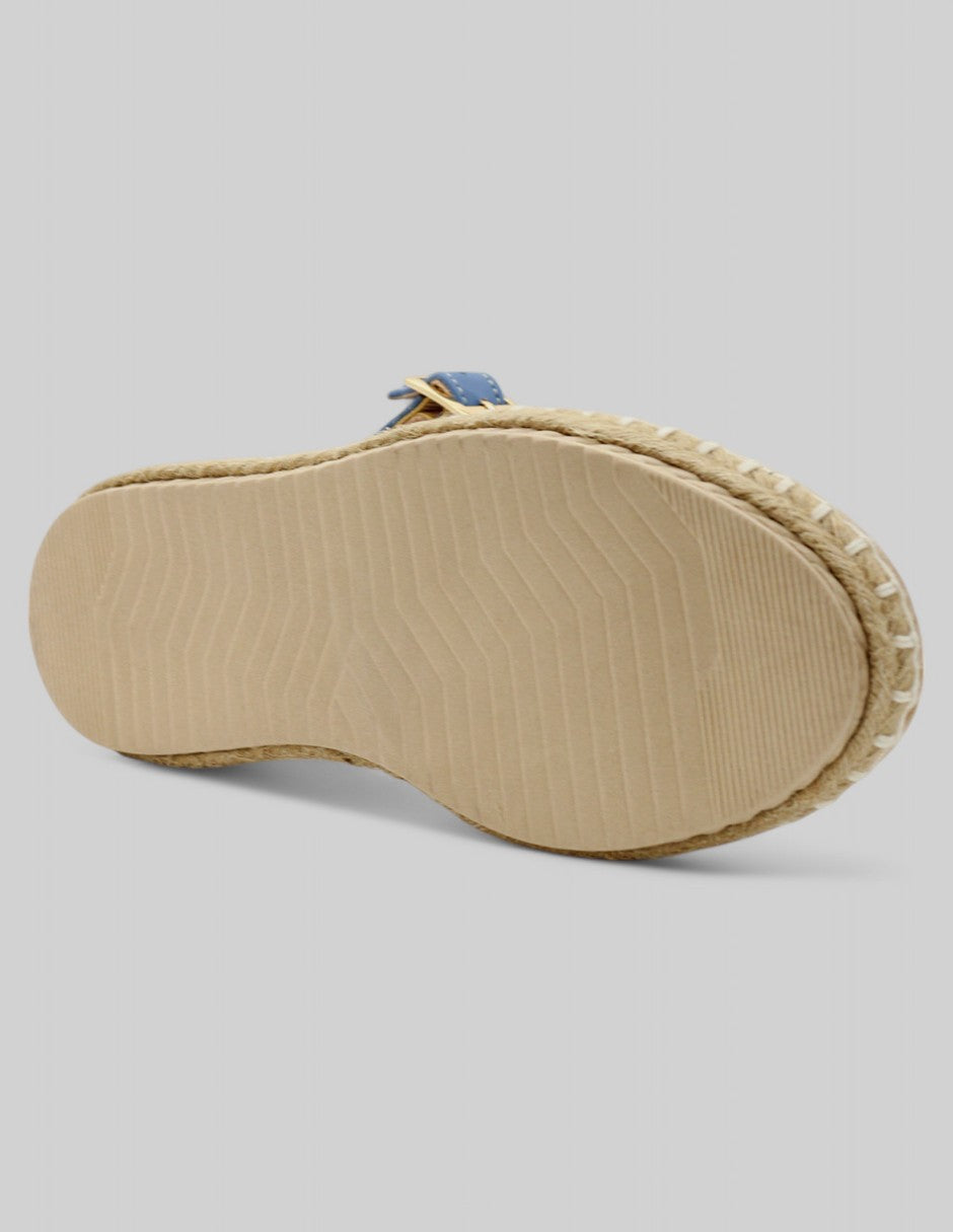 Sandalias de piso Yuri en Textil - Azul