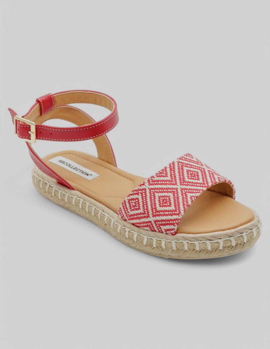 Sandalias con plataforma Exterior Textil Color Rojo Para Mujer De RBCOLLECTION