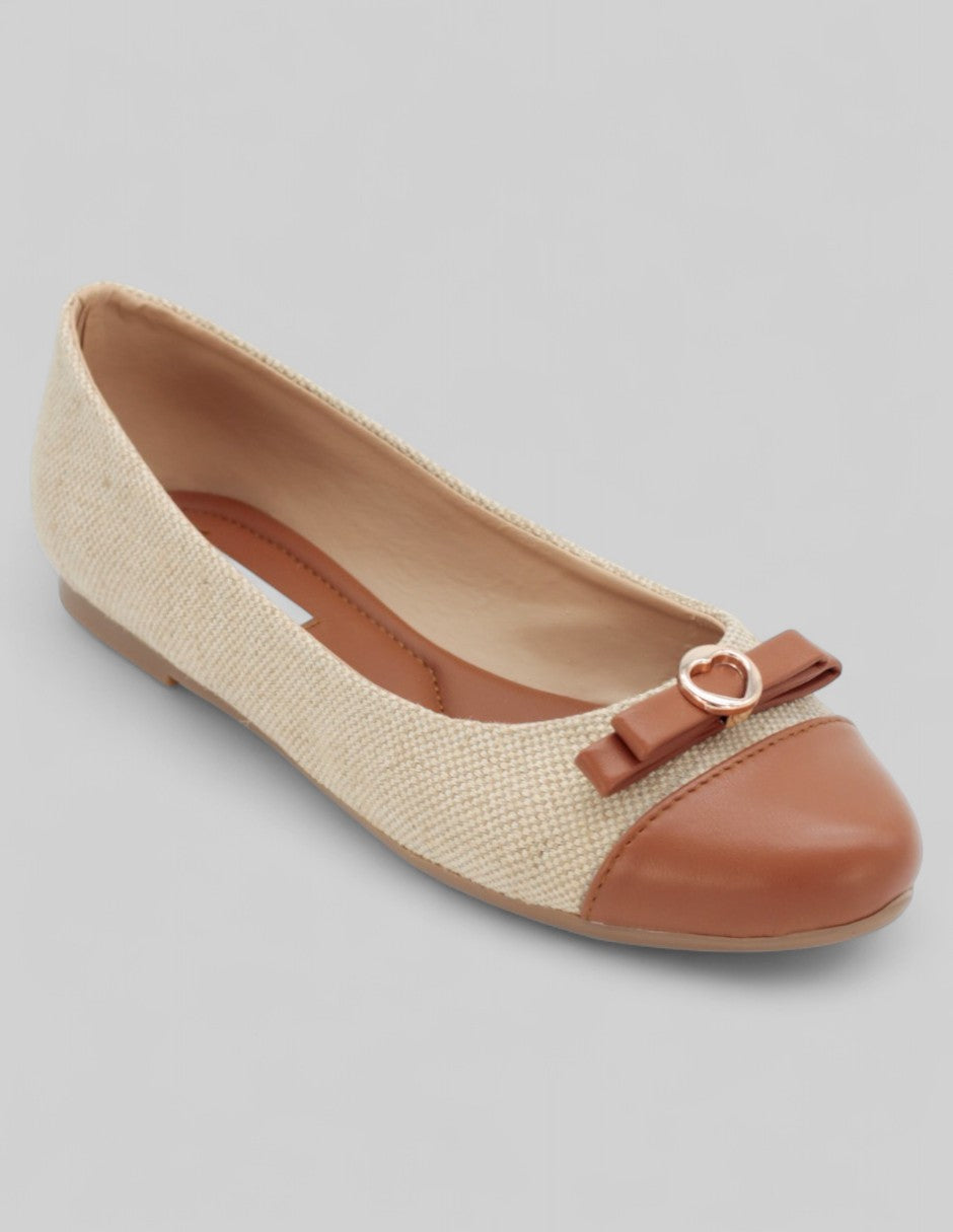 Flats clásicas Exterior Textil Color Beige Para Mujer De RBCOLLECTION