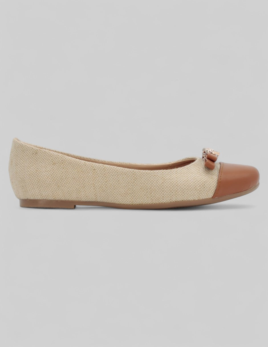 Flats clásicas Soft en Textil – Beige