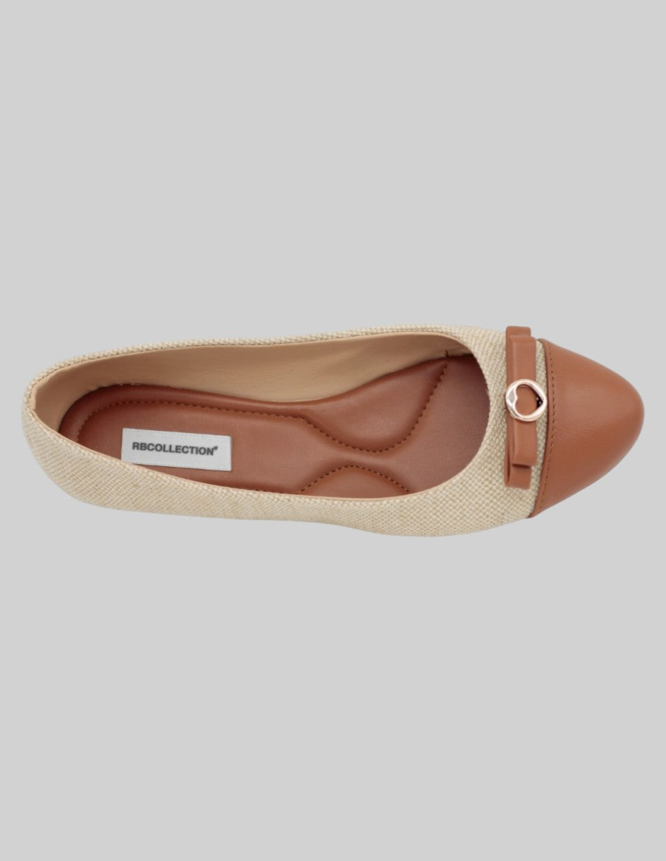Flats clásicas Soft en Textil – Beige
