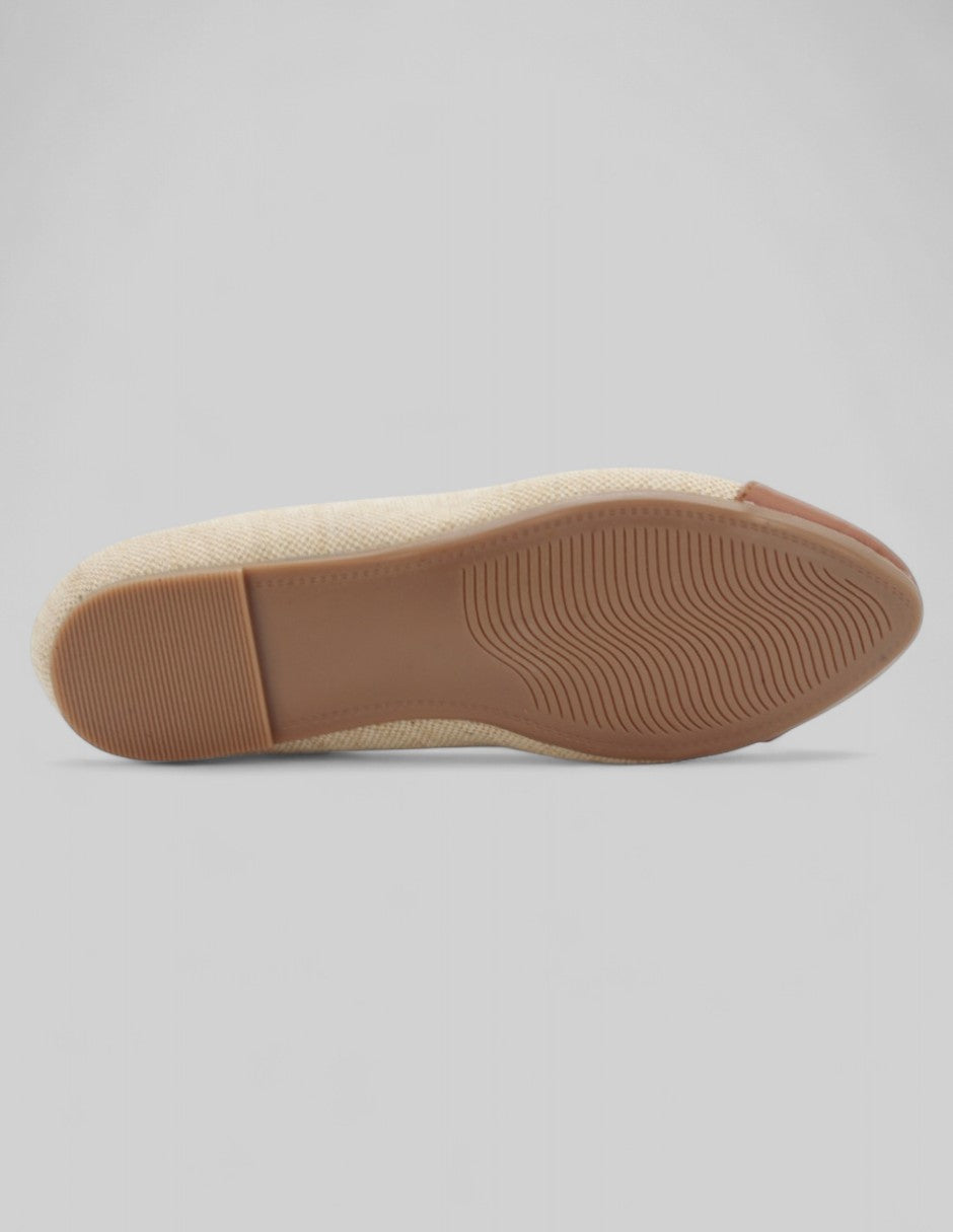 Flats clásicas Soft en Textil – Beige