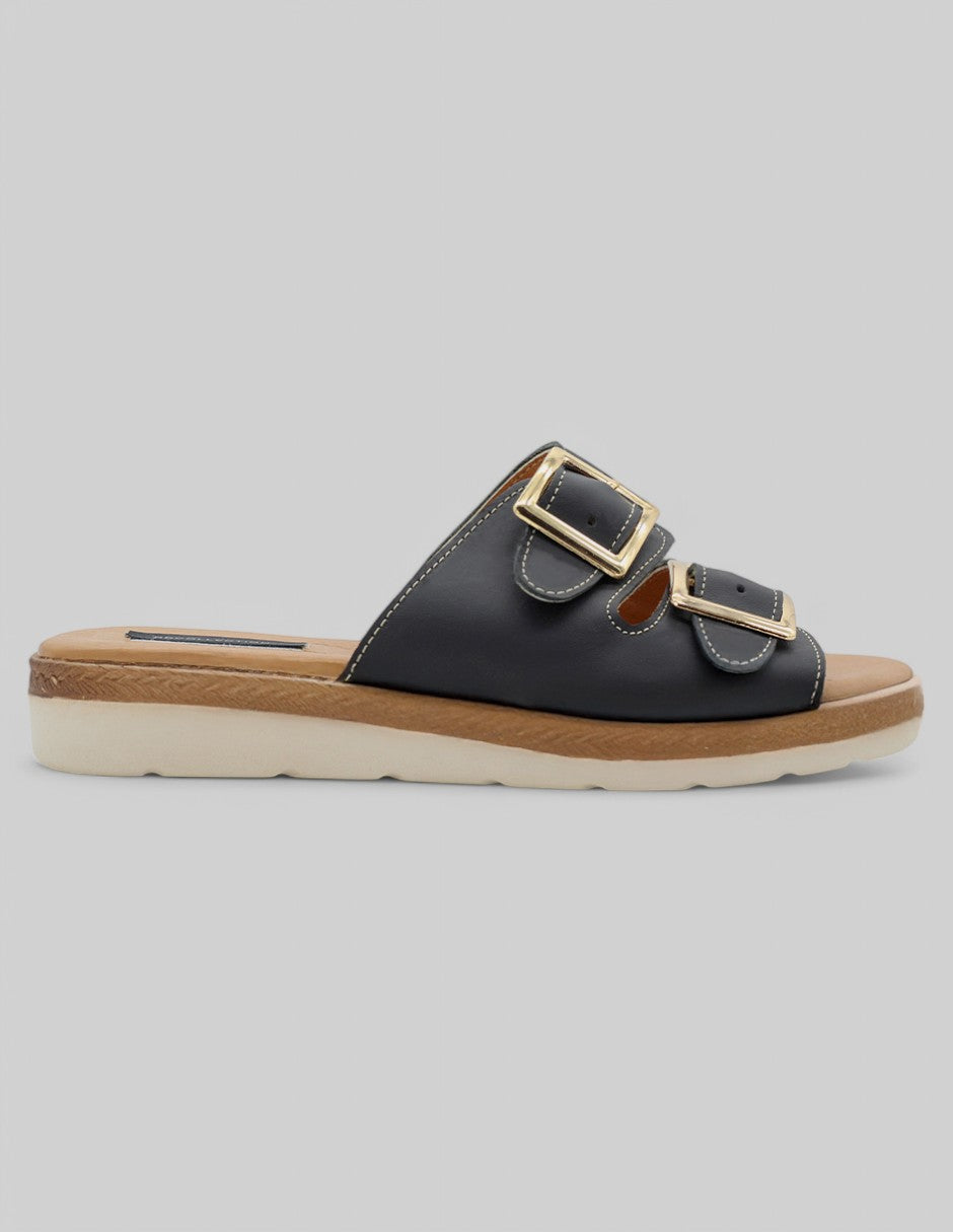 Sandalias con plataforma Hand Made en Piel - Negro