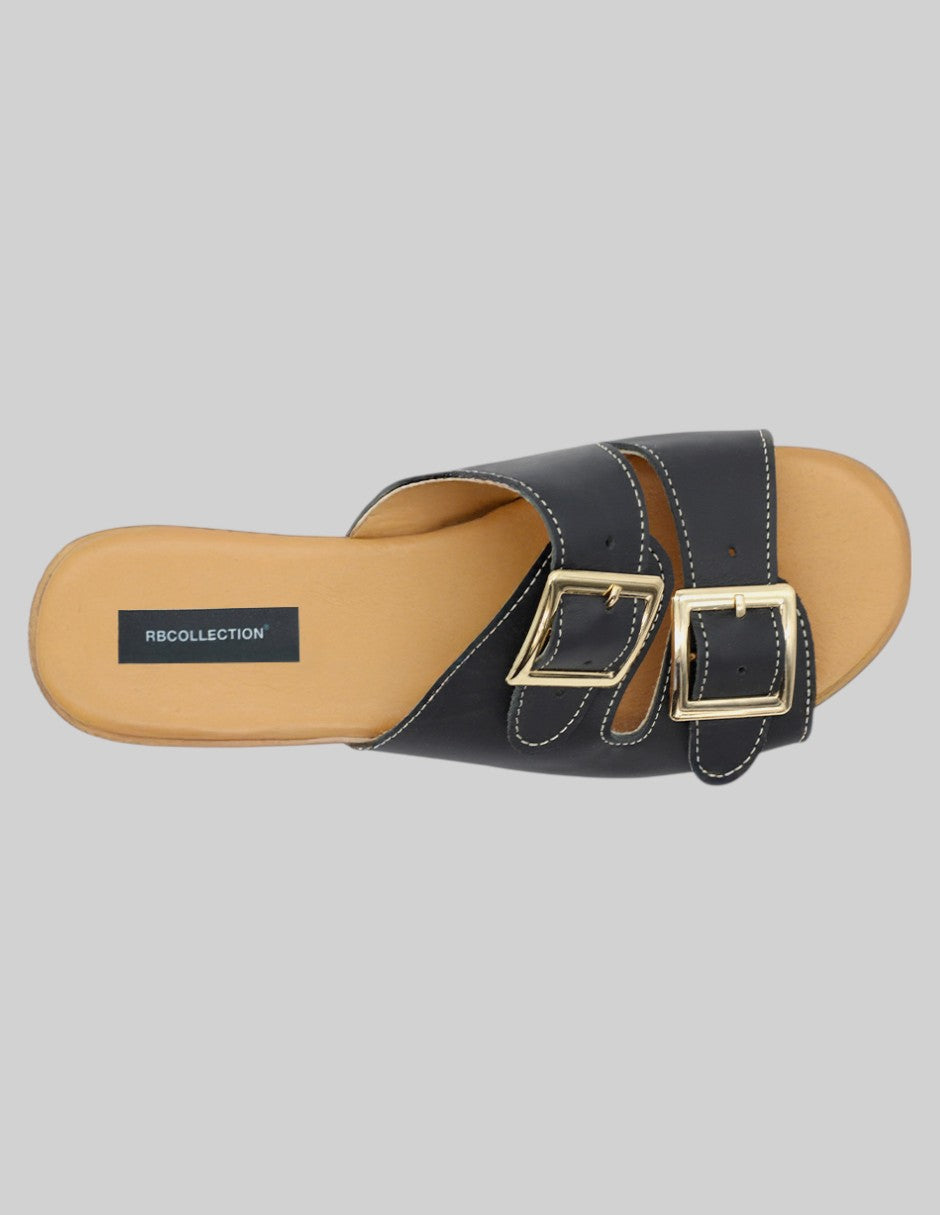 Sandalias con plataforma Hand Made en Piel - Negro