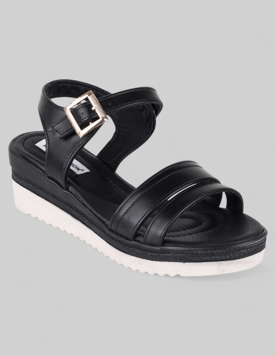Sandalias con plataforma Soft en Piel vegana – Negro