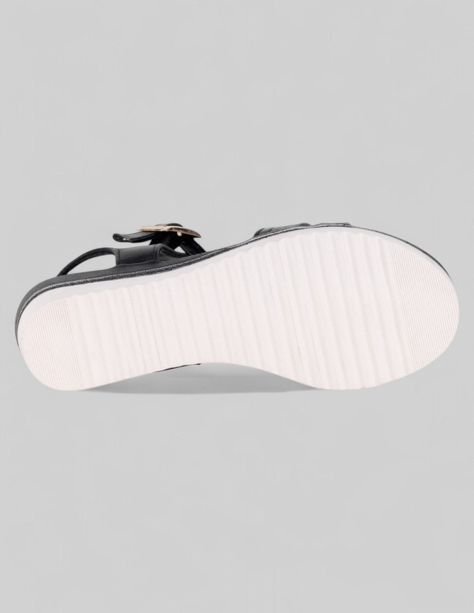 Sandalias con plataforma Soft en Piel vegana – Negro