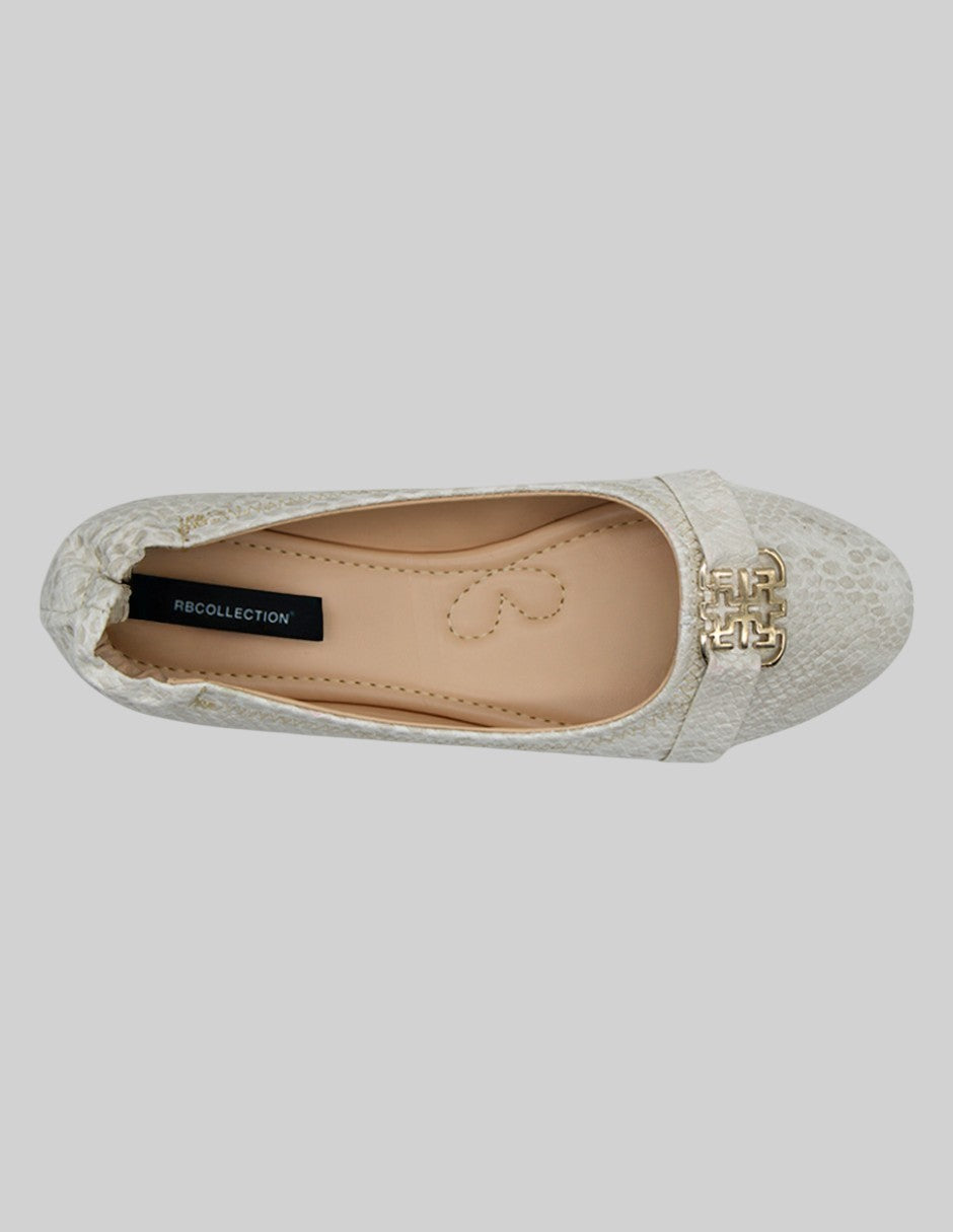 Flats puntales Soft en Piel vegana– Blanco