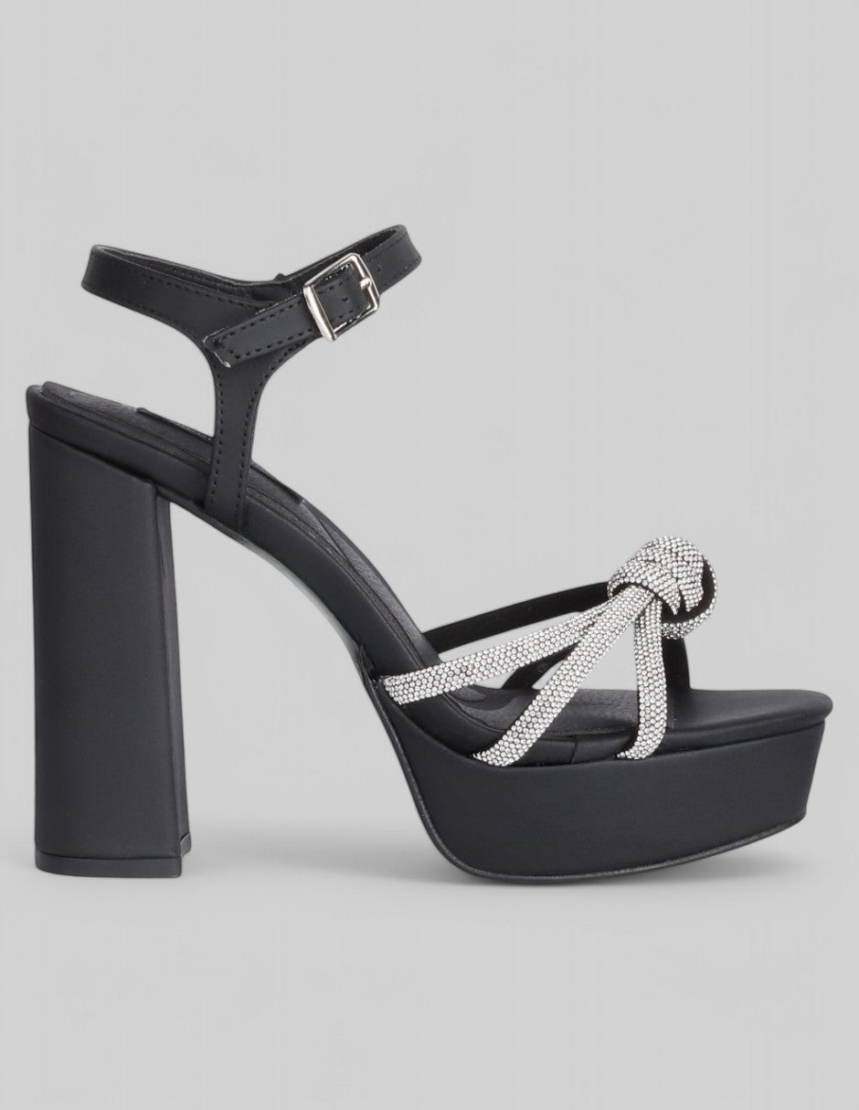 Sandalia con tacón Nevada en Sintético - Negro