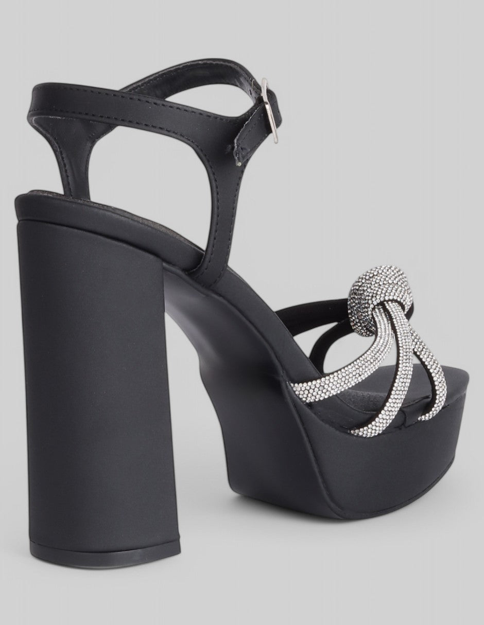 Sandalia con tacón Nevada en Sintético - Negro