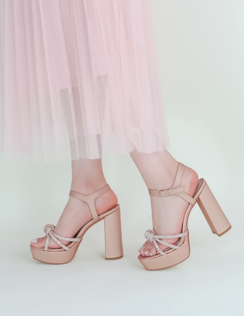 Sandalia con tacón Been en Sintético - Beige