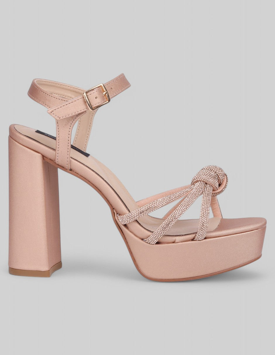 Sandalia con tacón Been en Sintético - Beige