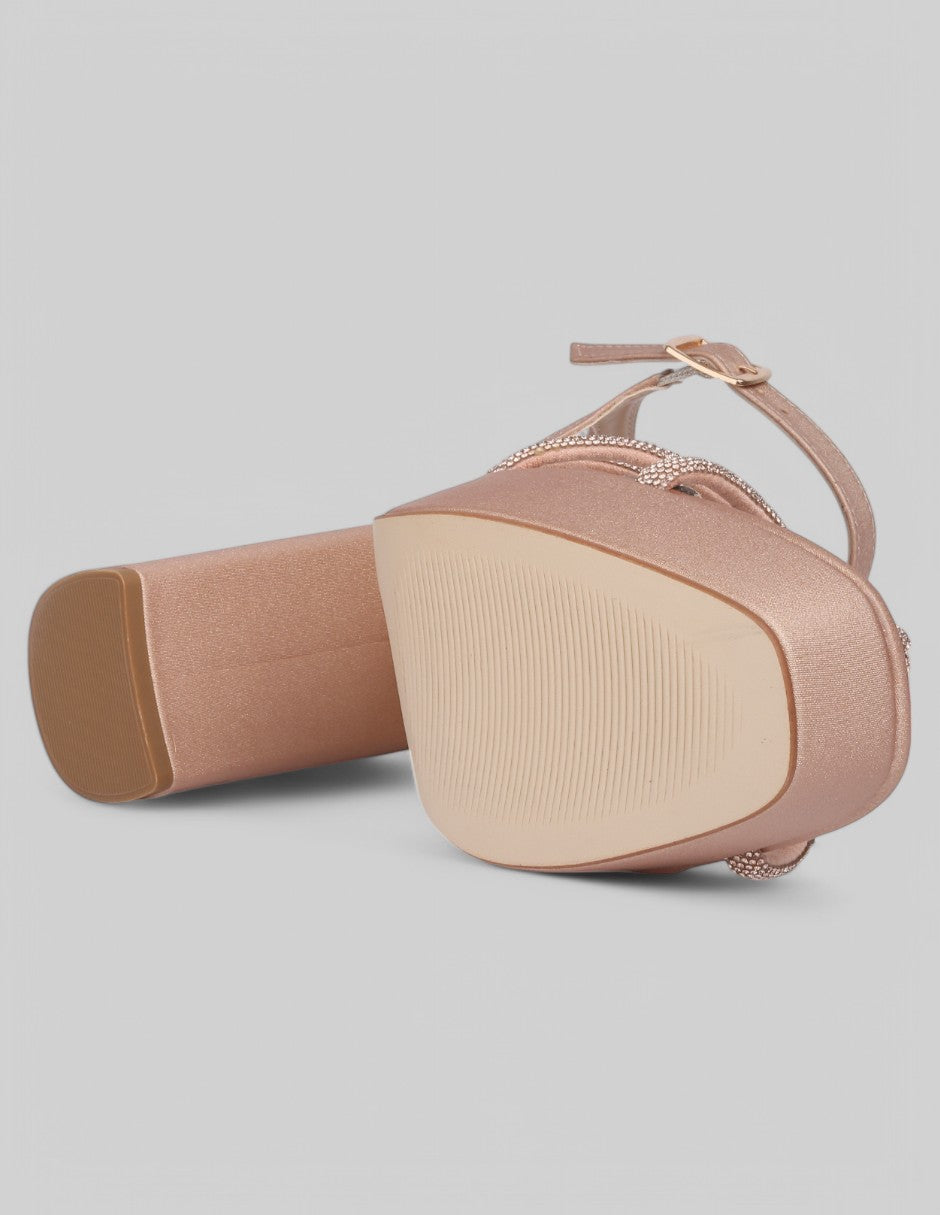 Sandalia con tacón Been en Sintético - Beige