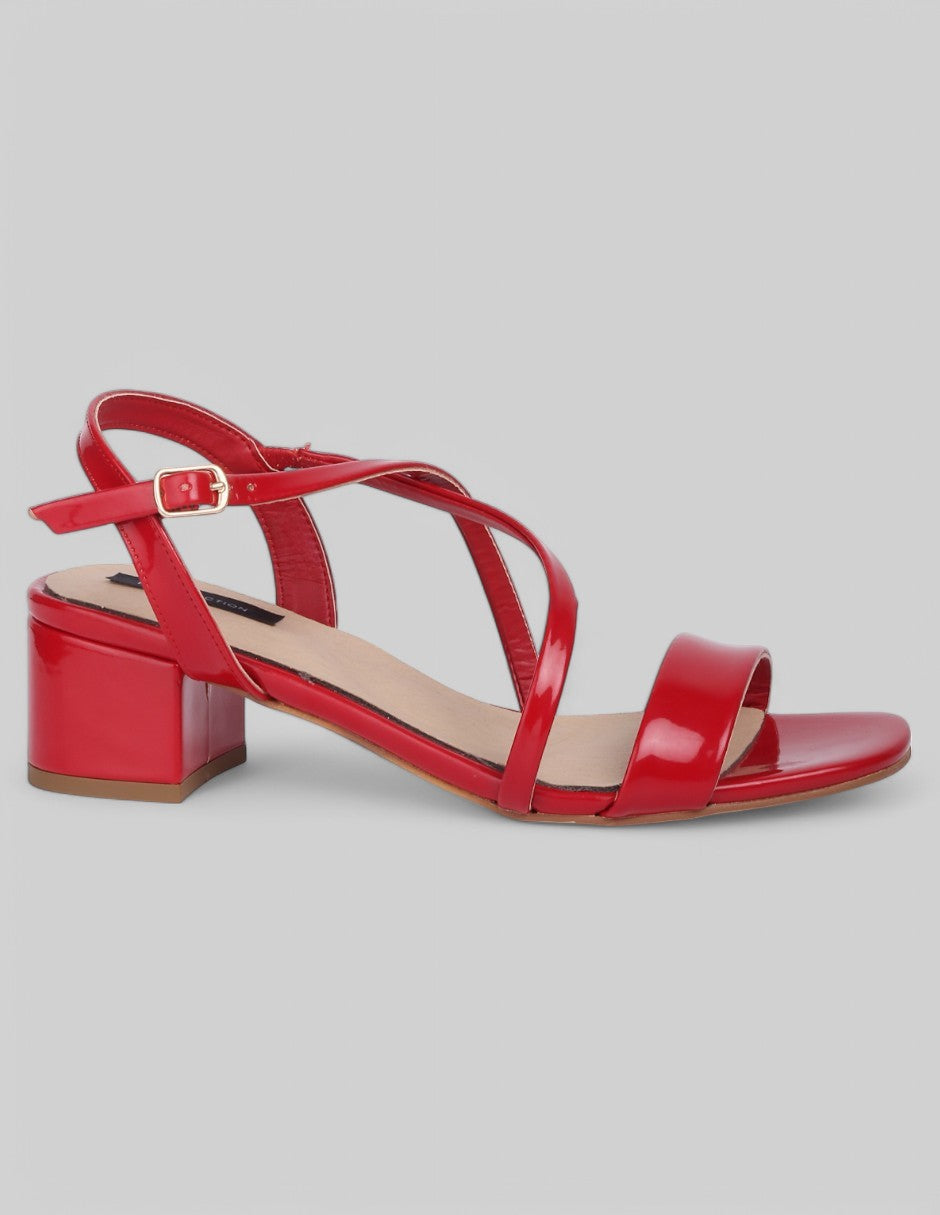 Sandalia con tacón Beeny en Charol - Rojo