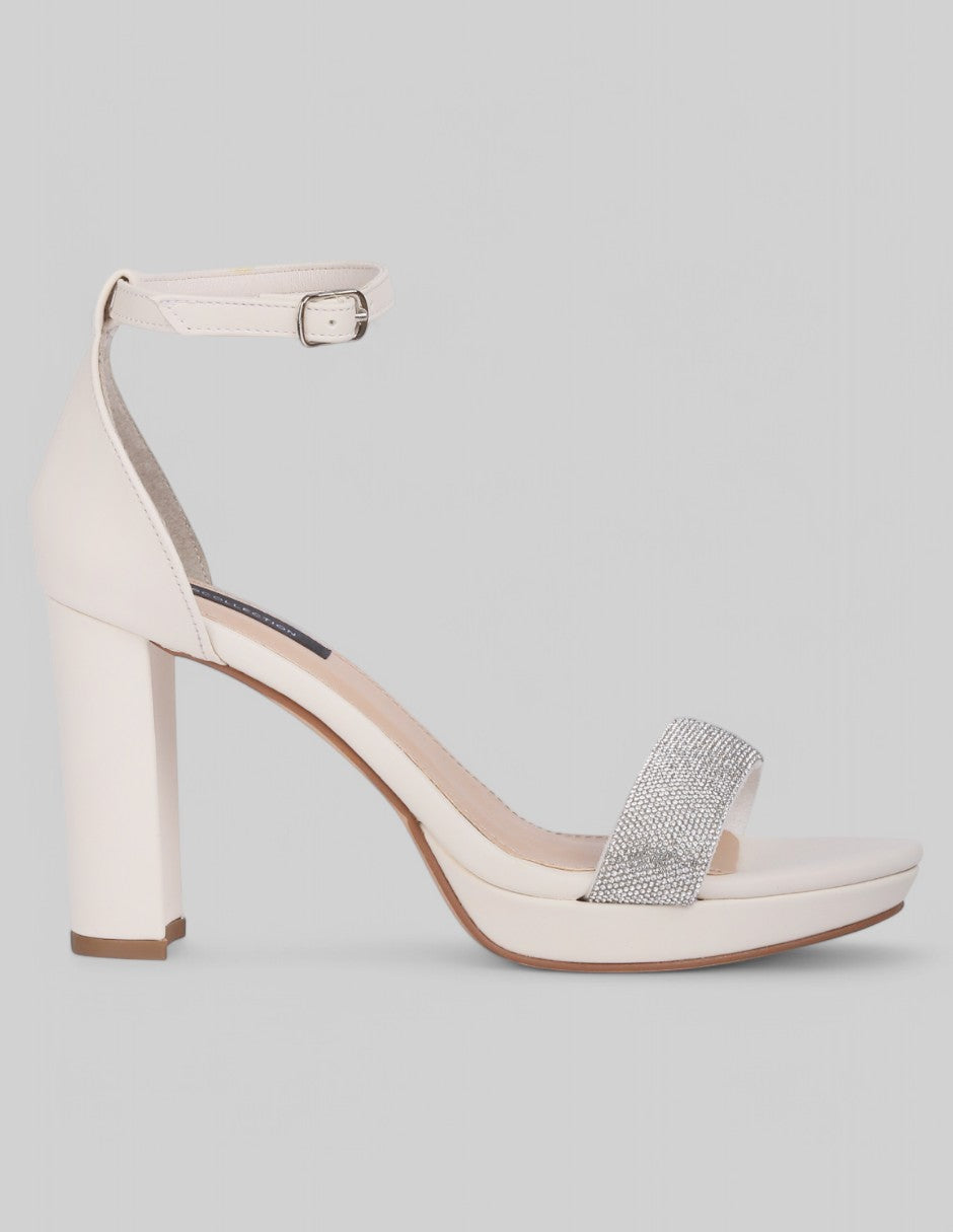 Sandalia con tacón Been en Sintético - Blanco