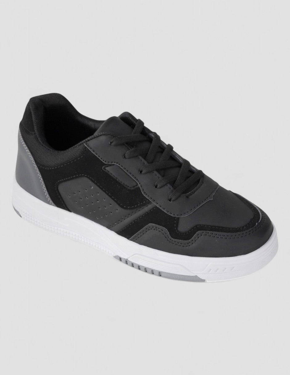 Tenis con cordones Urban Sintético - Negro
