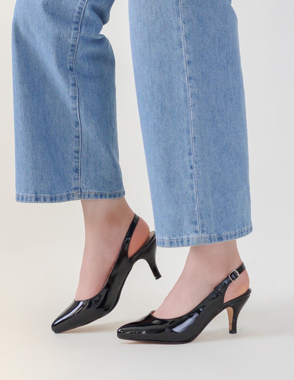 Zapatillas Kitten en Charol – Negro