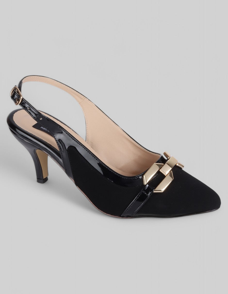 Zapatillas Exterior Gamuza Color Negro Para Mujer De RBCOLLECTION