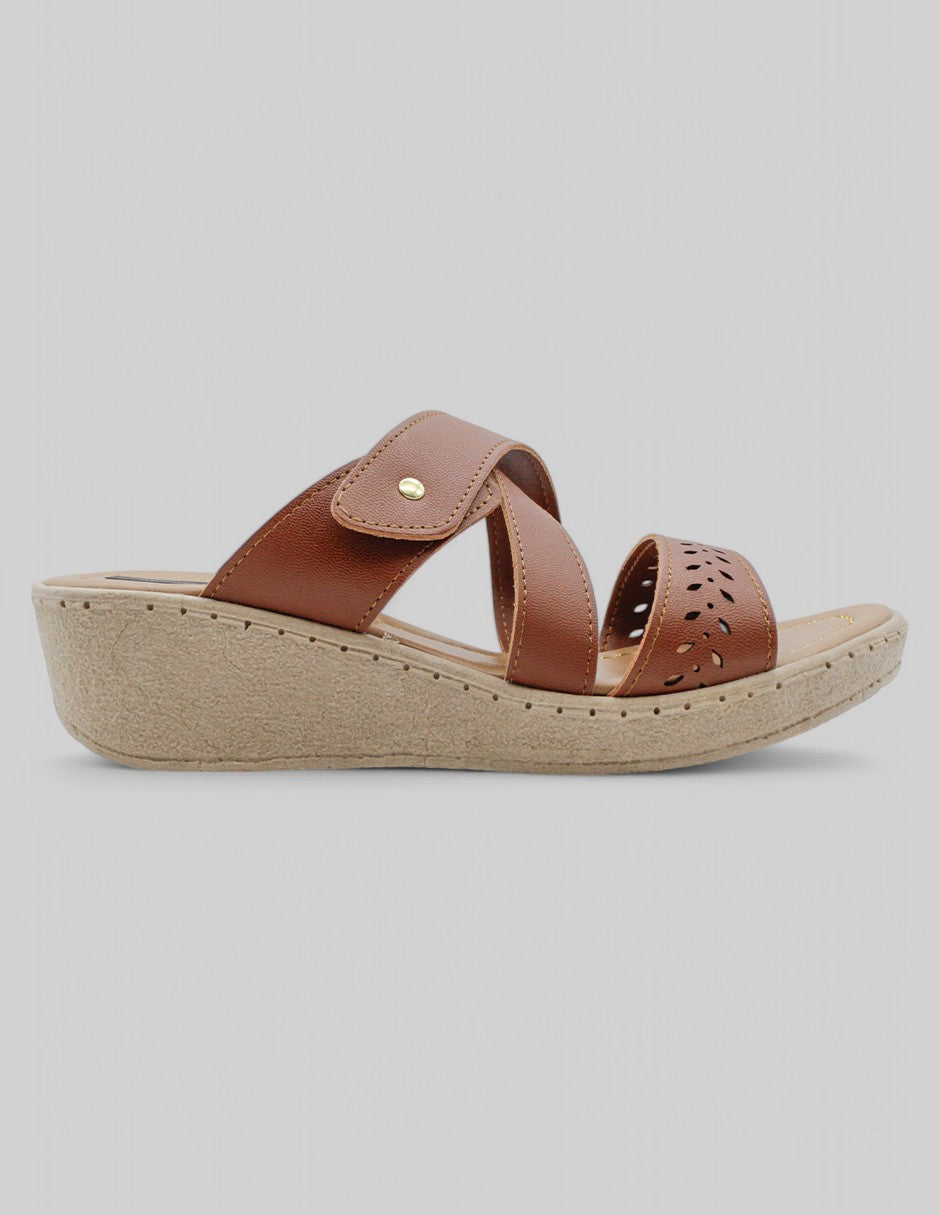 Sandalias con plataforma Pou en Piel vegana - Café