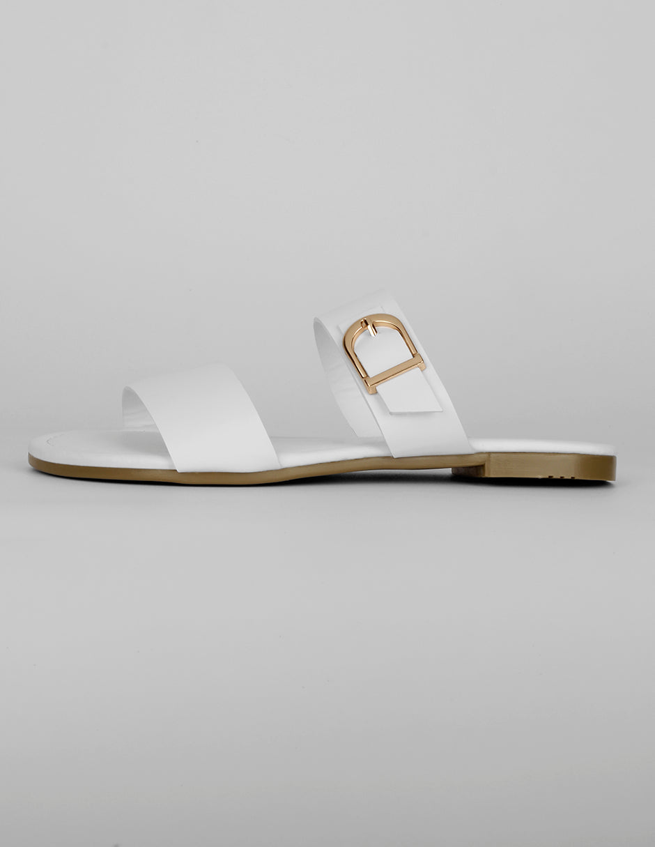 Sandalias de piso Exterior Sintético Color Blanco Para Mujer De RBBASICS