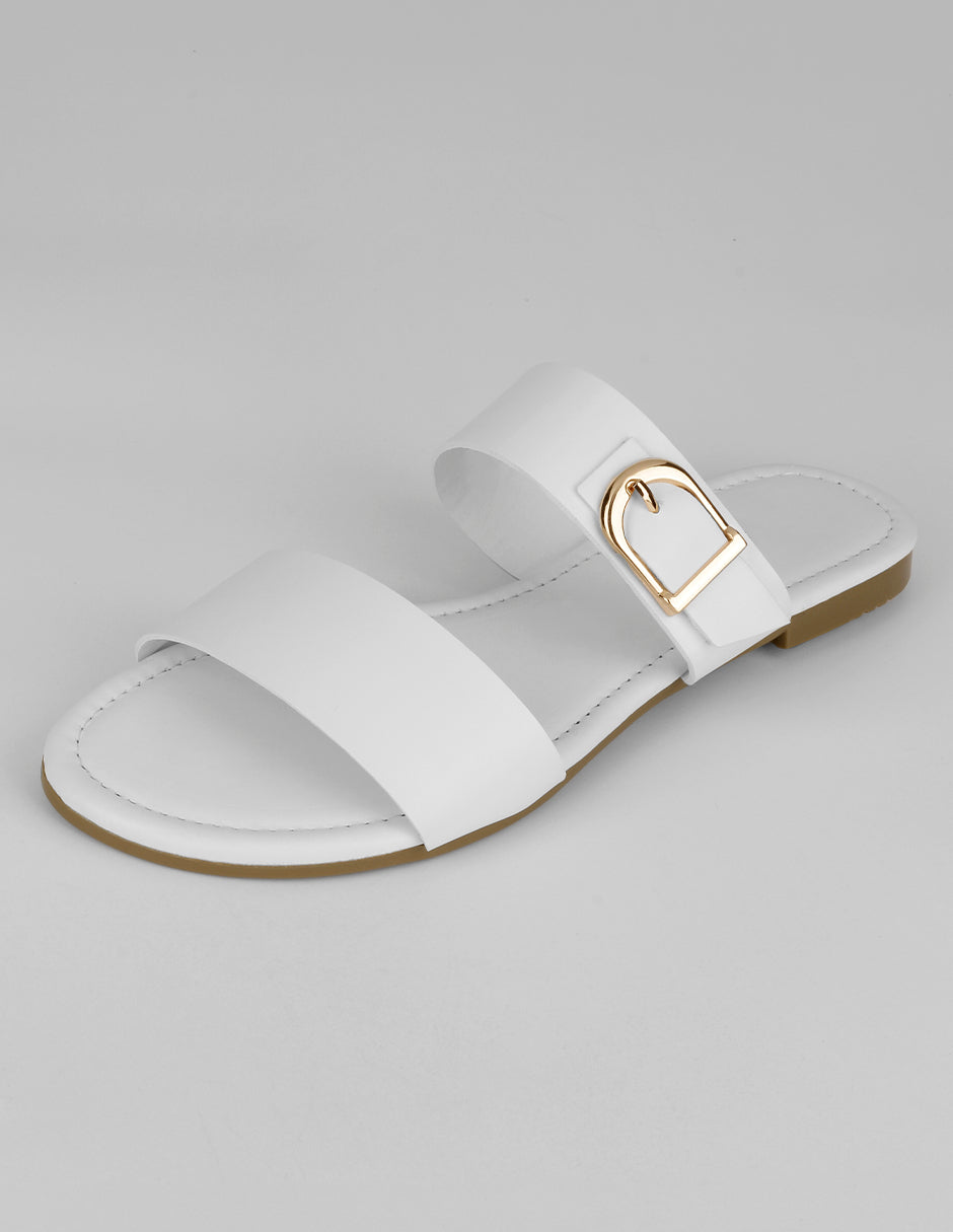 Sandalias de piso Soft en Sintético – Blanco
