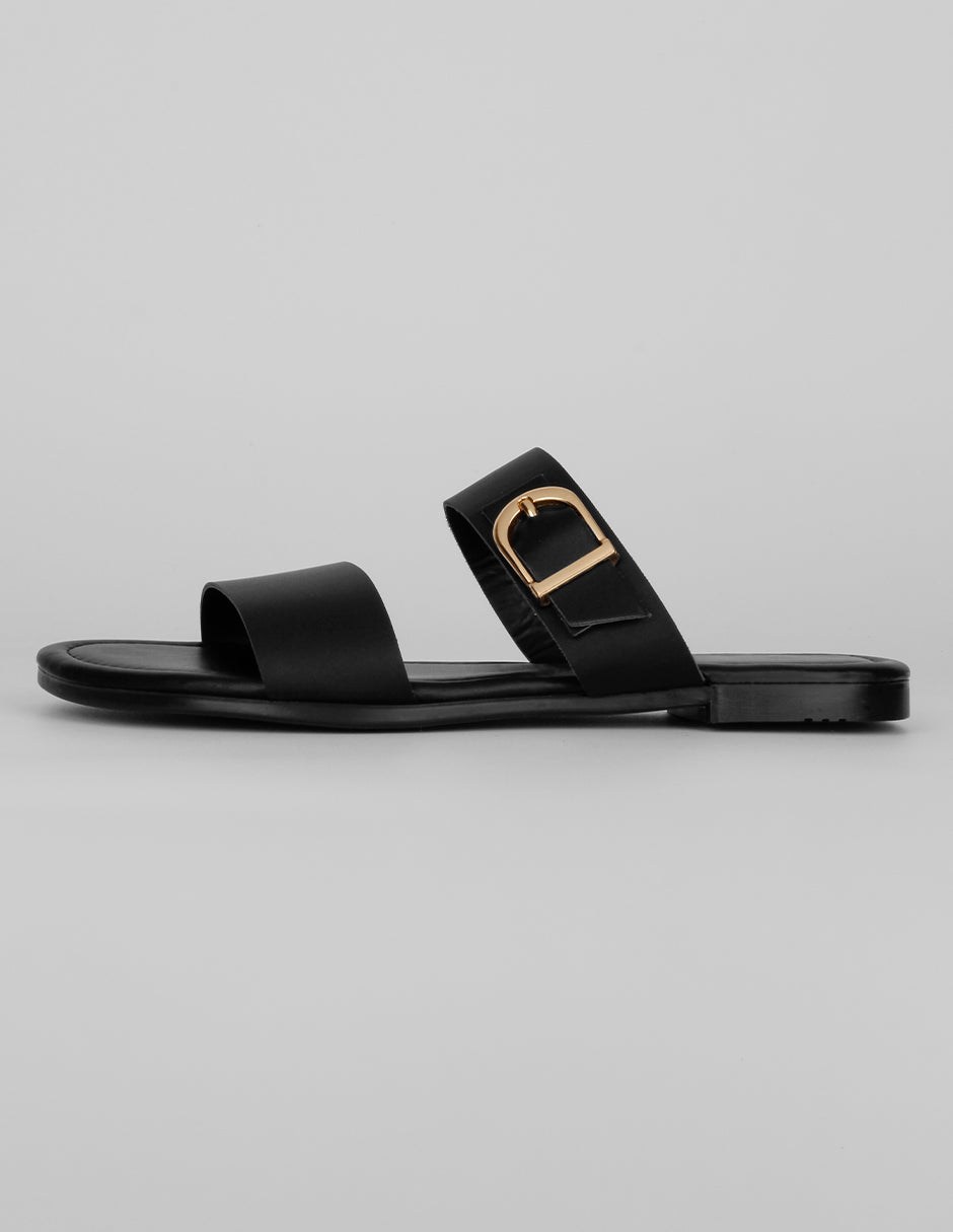 Sandalias de piso Exterior Sintético Color Negro Para Mujer De RBBASICS
