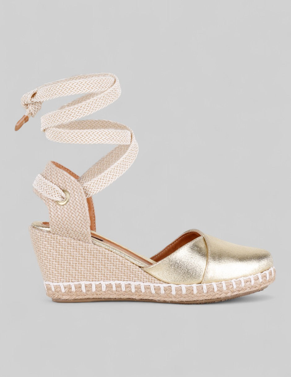 Sandalias con plataforma Naia en Sintético – Dorado
