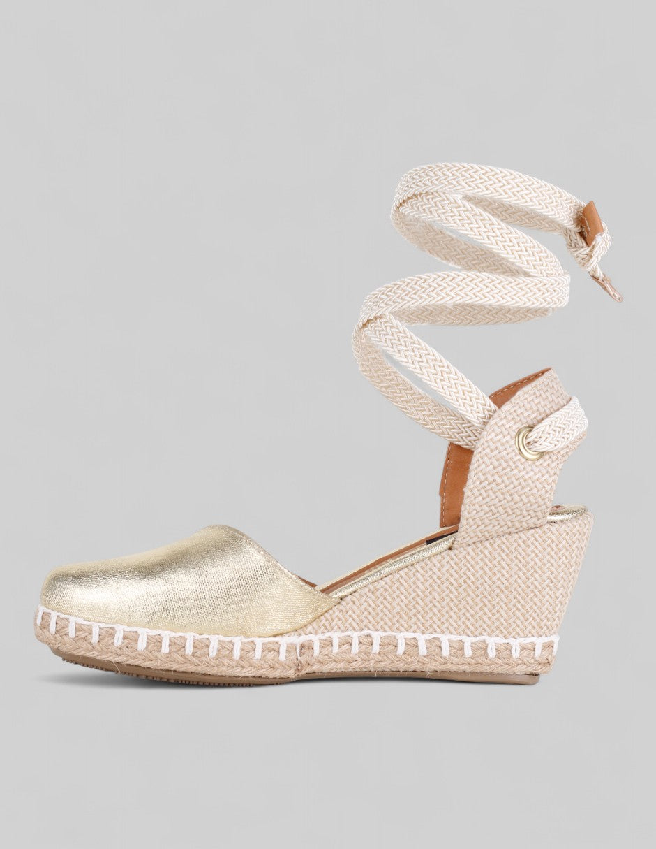 Sandalias con plataforma Naia en Sintético – Dorado