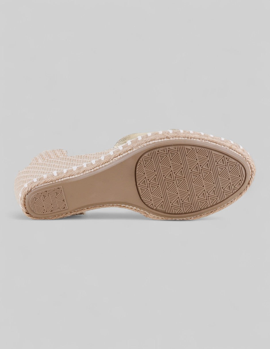 Sandalias con plataforma Naia en Sintético – Dorado