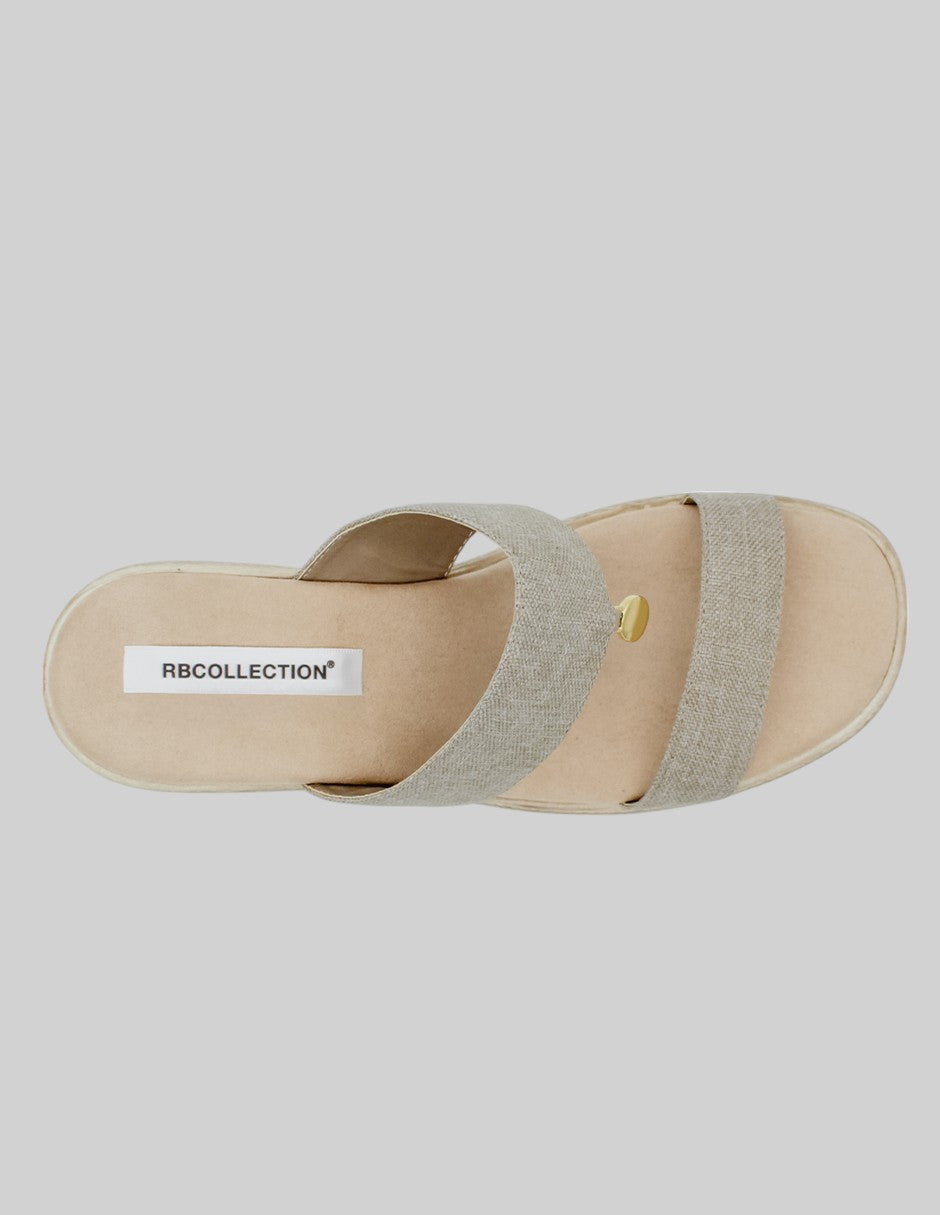 Sandalias con plataforma Pou en Textil - Beige