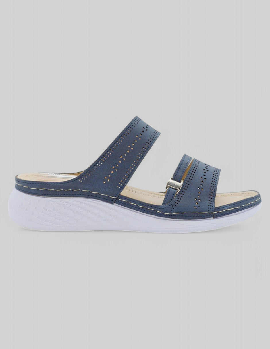 Sandalias con plataforma Steps en Piel vegana - Azul