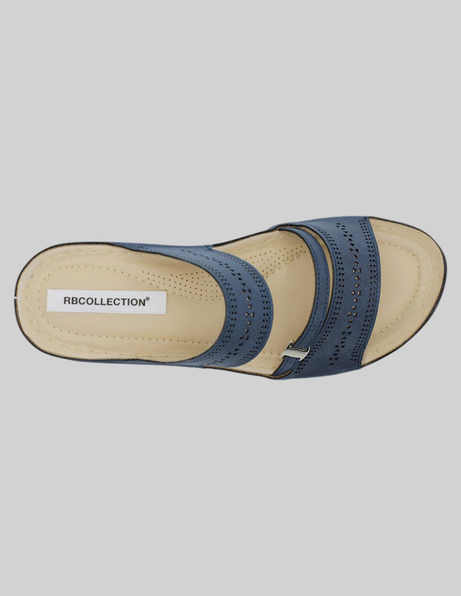 Sandalias con plataforma Steps en Piel vegana - Azul