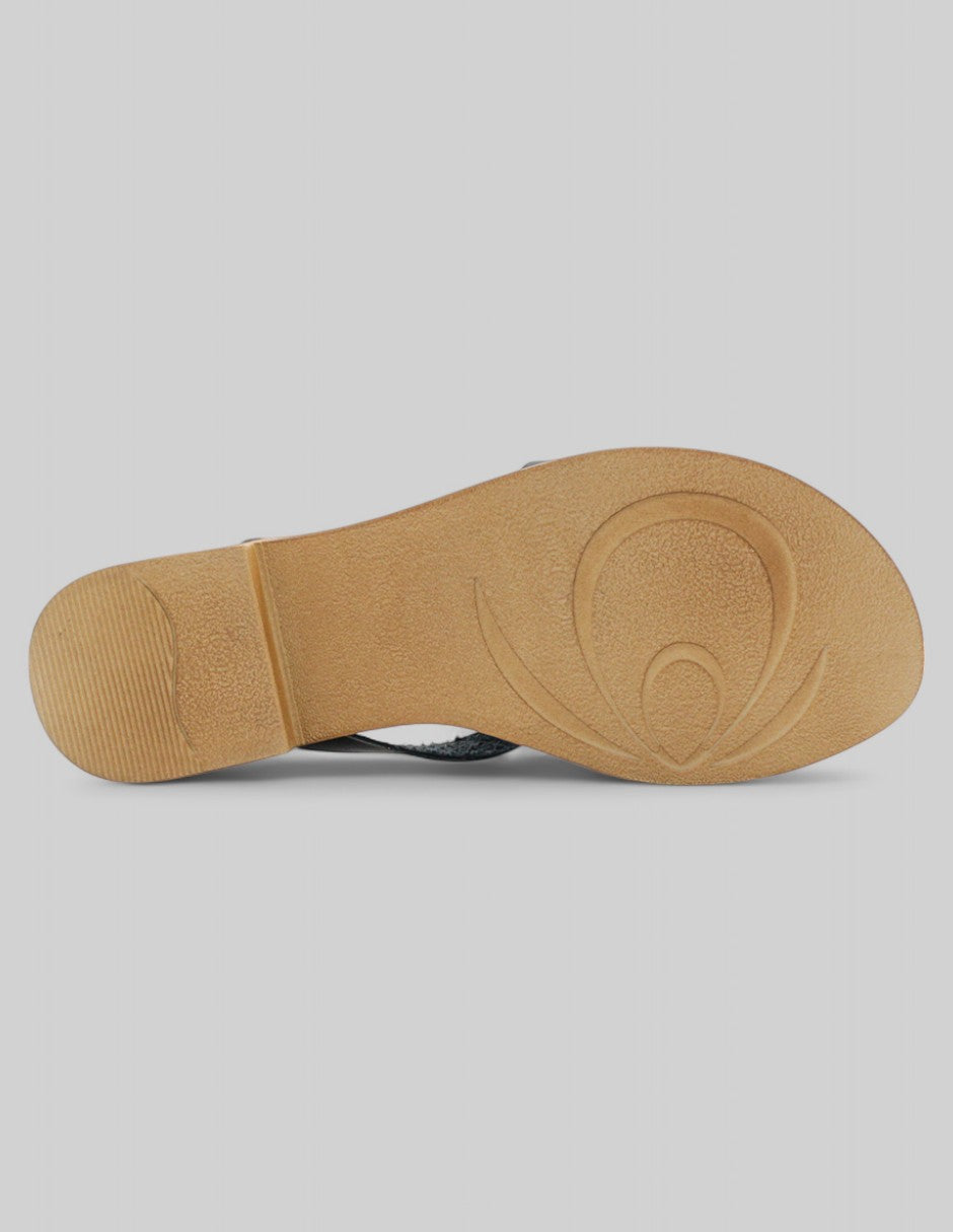 Sandalias de piso Soft en Piel vegana - Negro