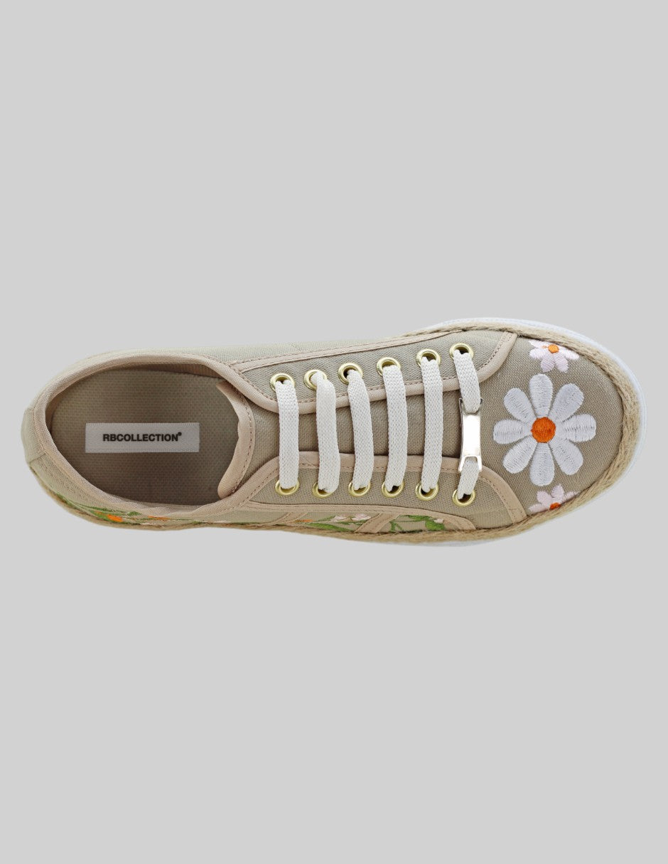 Tenis con cordones Urban en Textil – Beige
