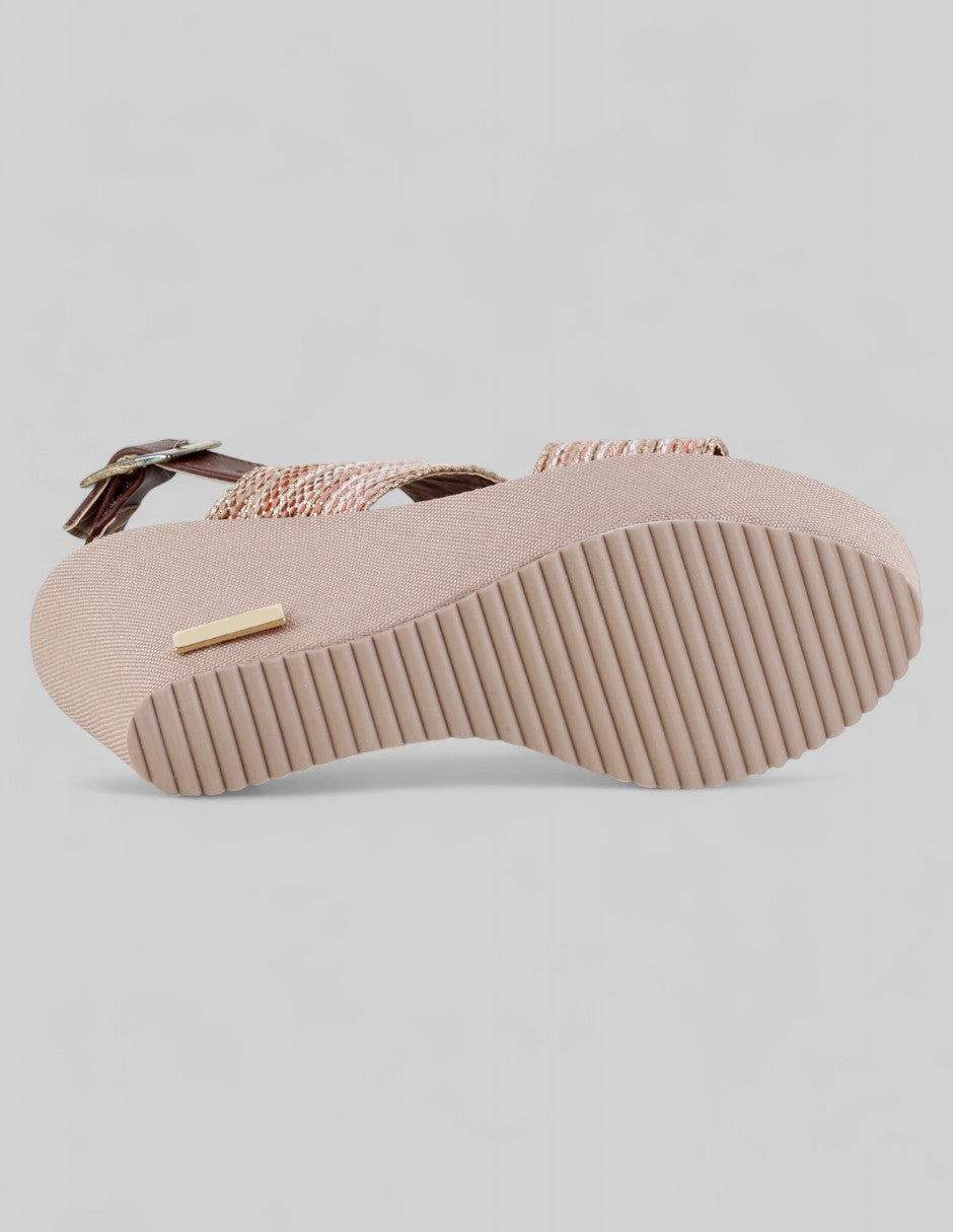 Sandalias con plataforma Naia en Textil – Multicolor