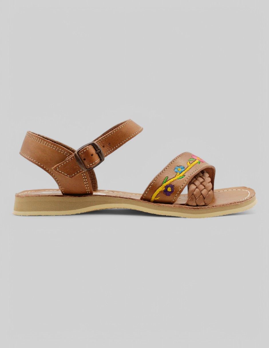 Sandalias de piso Hand Made en Piel - Café
