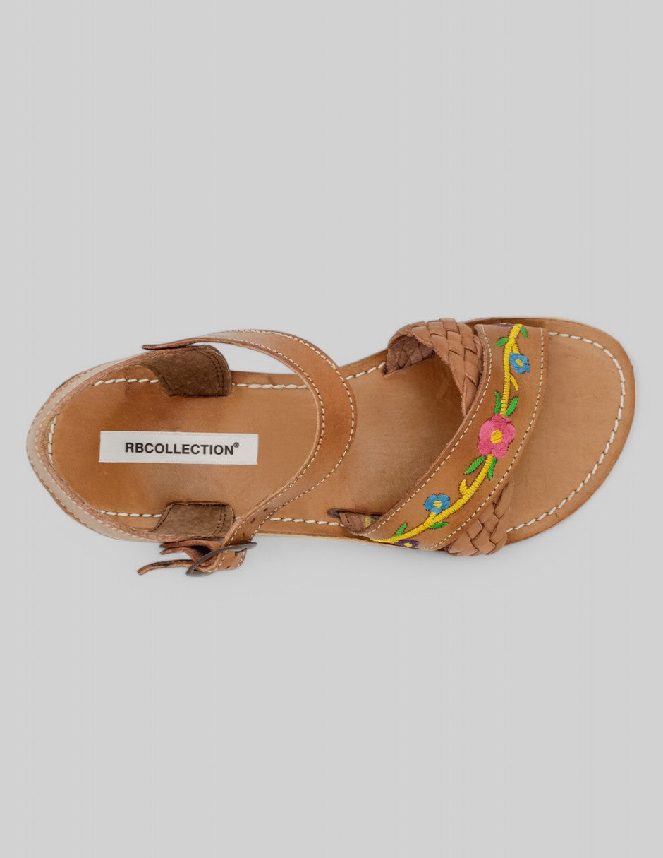 Sandalias de piso Hand Made en Piel - Café