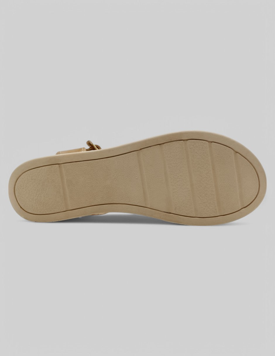 Sandalias con plataforma Hand Made en Piel - Café