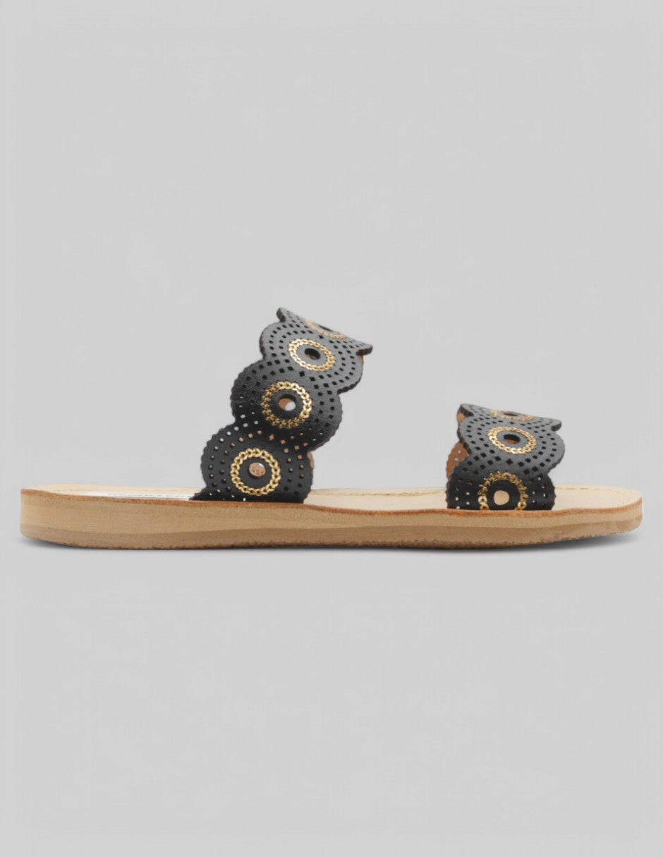 Sandalias de piso Hand Made en Piel - Negro